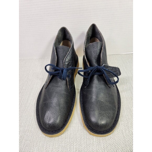 Clarks Originals 7.5 M Desert Boots Navy Blue Leather Chukka Crepe Soles 12780 main image 9